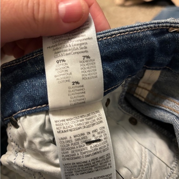 MOTHER Revolve High Waisted Looker Distressed Denim Jeans in High Five Size 27 - Picture 6 of 7